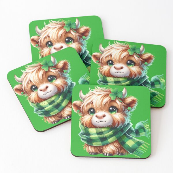 Item preview, St. Patrick's Day Highland Cow designed and sold by CatherineLievre.