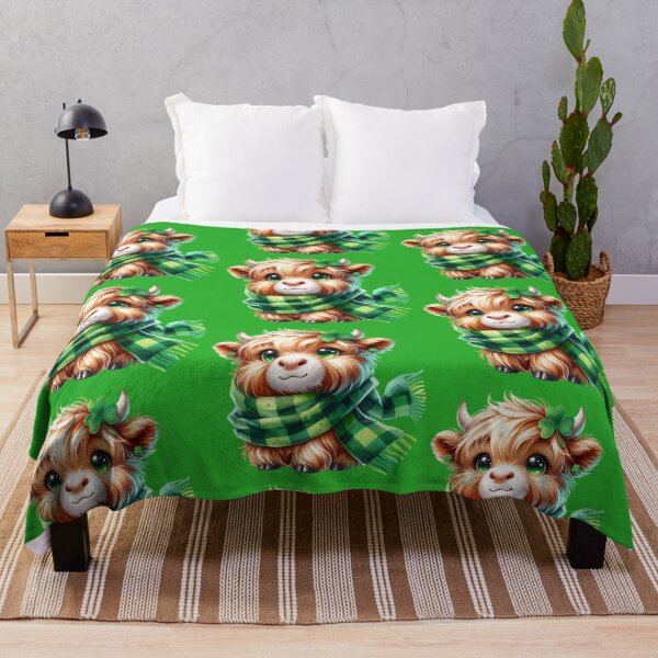 Item preview, St. Patrick's Day Highland Cow designed and sold by CatherineLievre.