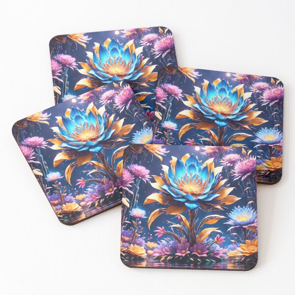 Item preview, Blue Botanical Flower Glowing in Nature designed and sold by MoriFantasy.