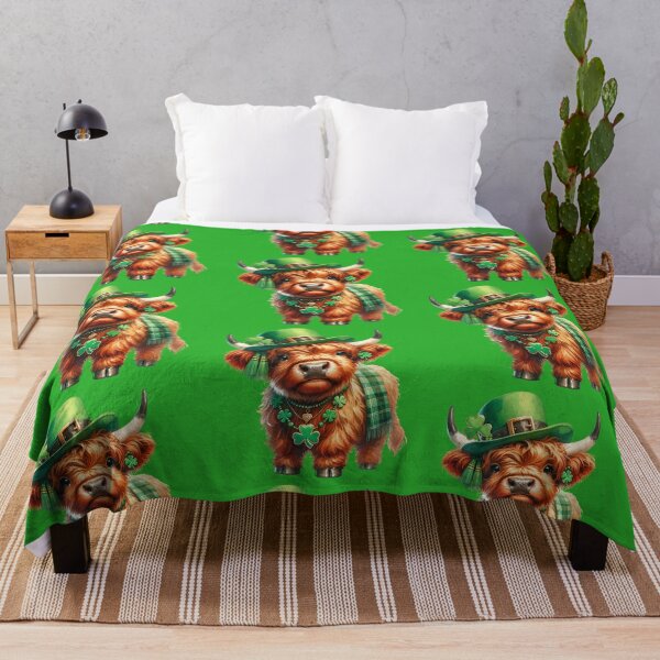 Item preview, St. Patrick's Day Highland Cow designed and sold by CatherineLievre.
