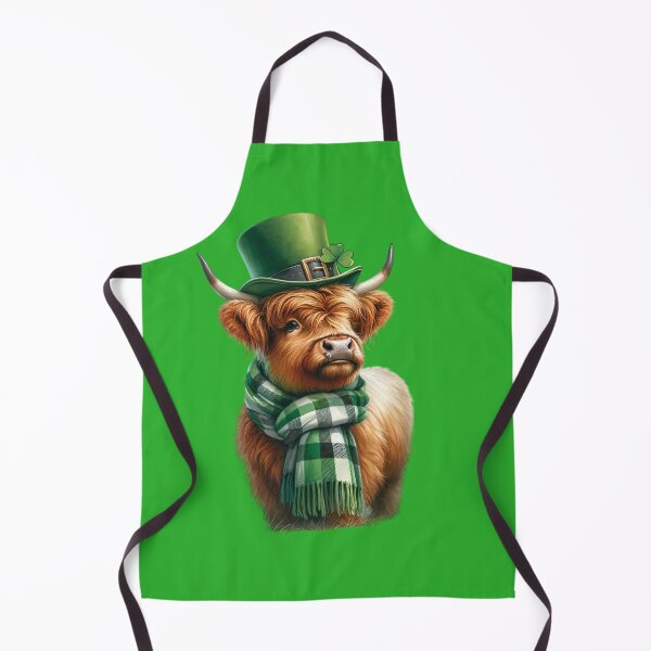 Item preview, St. Patrick's Day Highland Cow designed and sold by CatherineLievre.