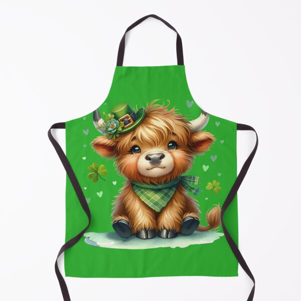 Item preview, St. Patrick's Day Highland Cow designed and sold by CatherineLievre.