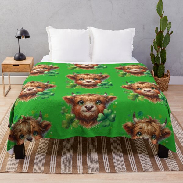 Item preview, St. Patrick's Day Highland Cow designed and sold by CatherineLievre.