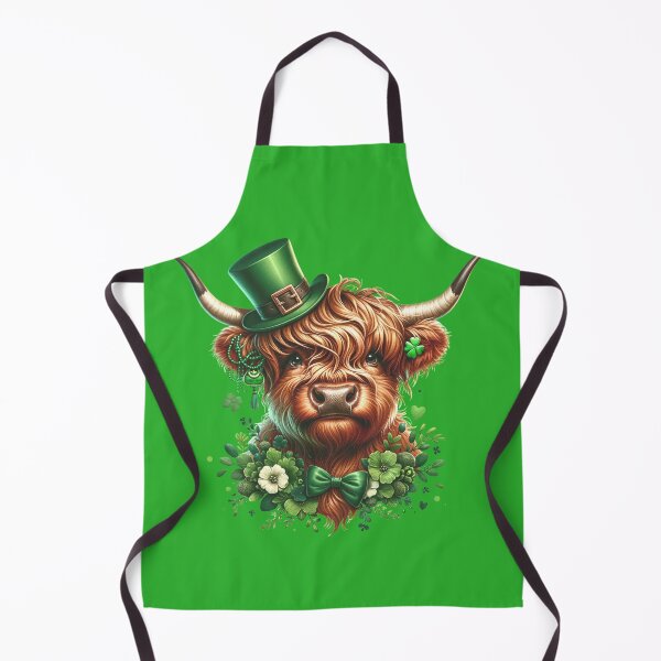 Item preview, St. Patrick's Day Highland Cow designed and sold by CatherineLievre.