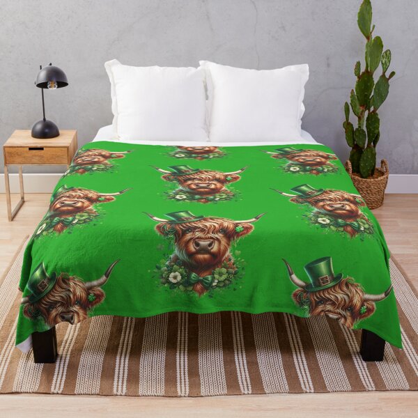 Item preview, St. Patrick's Day Highland Cow designed and sold by CatherineLievre.