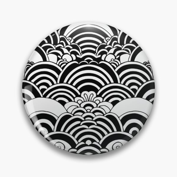Item preview, Black White Style Abstract Japanese Pattern designed and sold by DreamBackDrops.