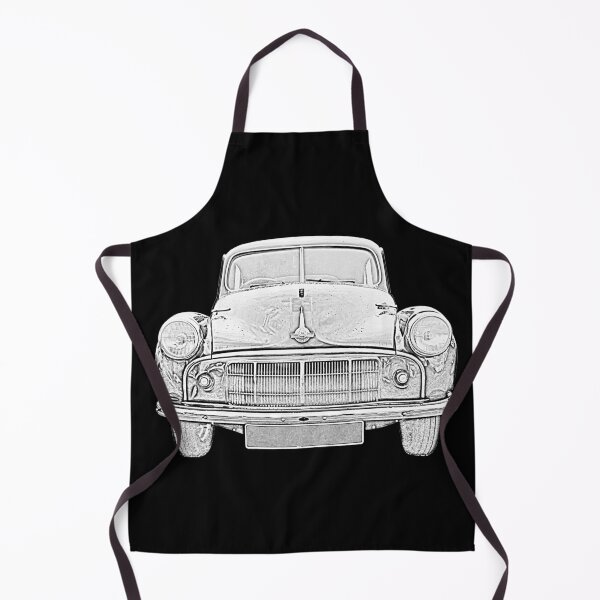 Item preview, Morris Minor MM "highlight" 1950s British classic car monochrome designed and sold by soitwouldseem.