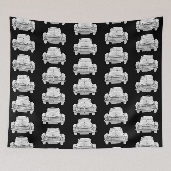 Item preview, Morris Minor MM "highlight" 1950s British classic car monochrome designed and sold by soitwouldseem.