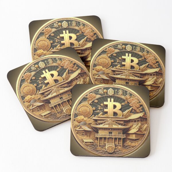Item preview, Bitcoin Concept Japanese Coin Pagoda Art designed and sold by Emoji Emblems.