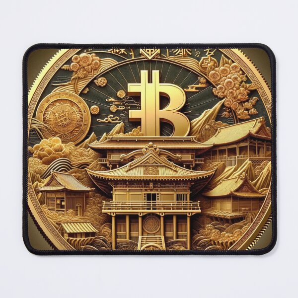 Item preview, Bitcoin Concept Japanese Coin Pagoda Art designed and sold by Emoji Emblems.