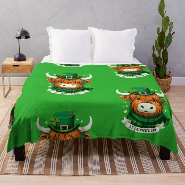 Item preview, St. Patrick's Day Highland Cow designed and sold by CatherineLievre.