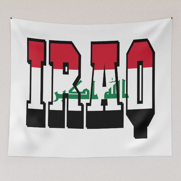 Item preview, Iraq Country Flag Typography designed and sold by TravelWish.