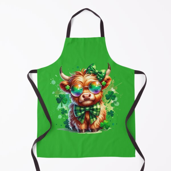 Item preview, St. Patrick's Day Highland Cow designed and sold by CatherineLievre.