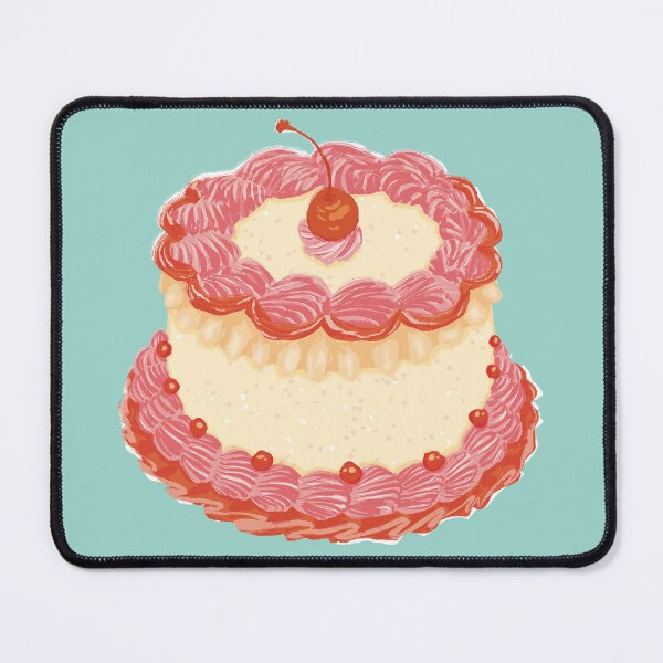 Item preview, Vintage Cherry Piped Buttercream Cake designed and sold by tartagain.