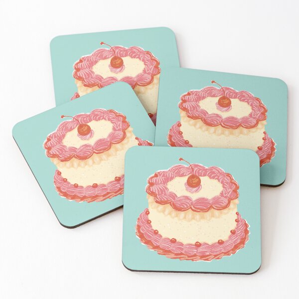 Item preview, Vintage Cherry Piped Buttercream Cake designed and sold by tartagain.