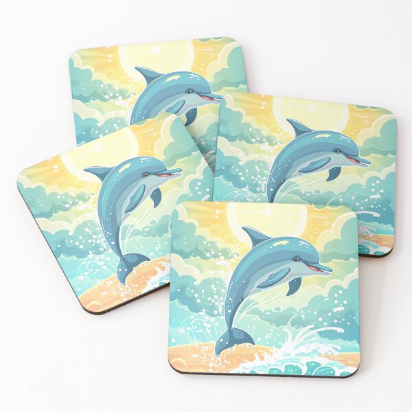 Item preview, Smiling Dolphin Splash designed and sold by cute-animals99.