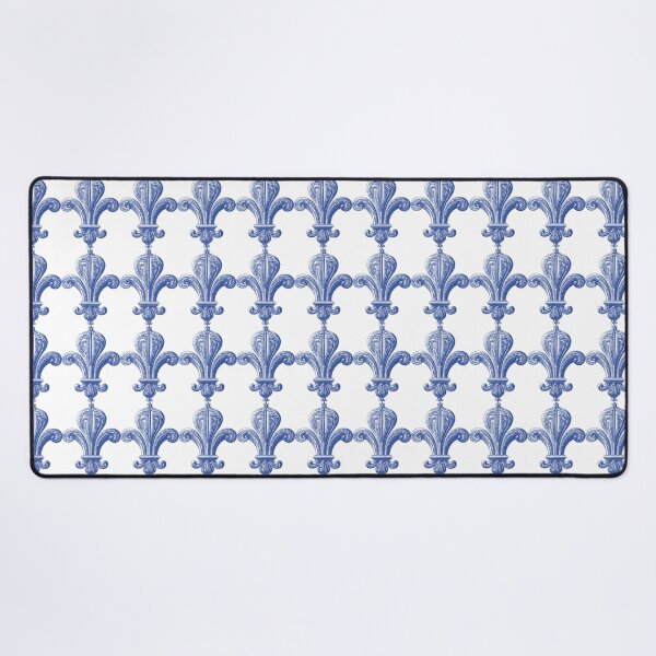 Item preview, Musketeers: Heraldry & Heroes: Royal French Blue Lily Pattern on White designed and sold by IraNiva.
