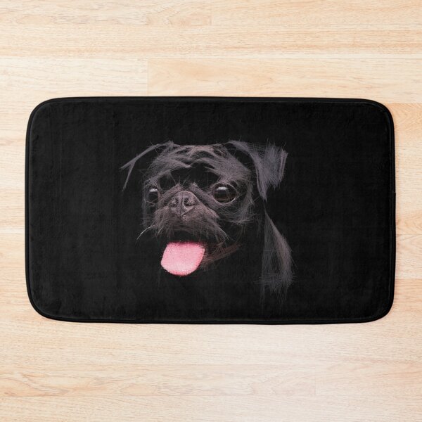 Item preview, Pug Dog in the dark. Image created using geometric shapes designed and sold by EdgyEdgeArt.