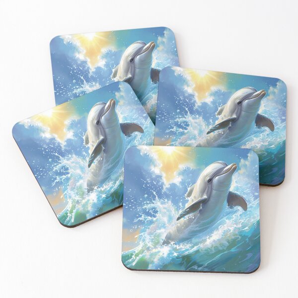 Item preview, Smiling Dolphin Leap designed and sold by cute-animals99.