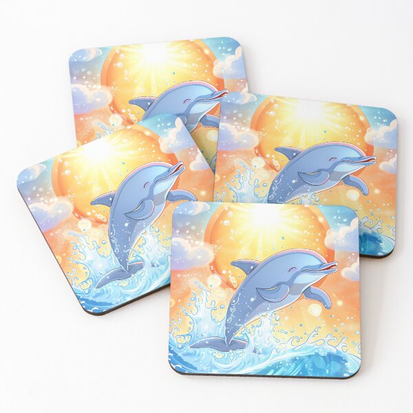 Item preview, Smiling Dolphin Jump designed and sold by cute-animals99.