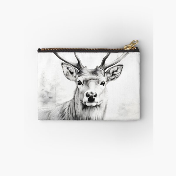 Item preview, Black and white deer pencil drawing designed and sold by Pencil-Art.