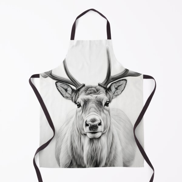 Item preview, Black and white deer pencil drawing designed and sold by Pencil-Art.