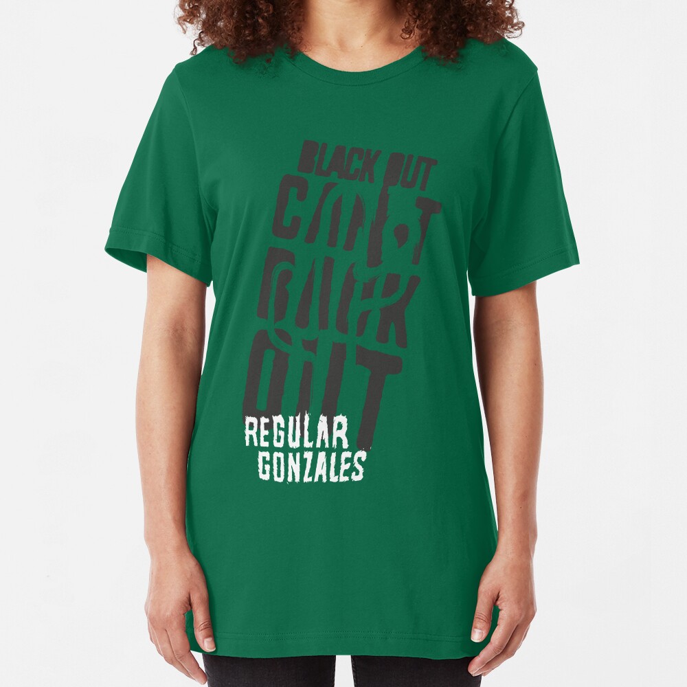 Can't Back Out - Black Slim Fit T-Shirt