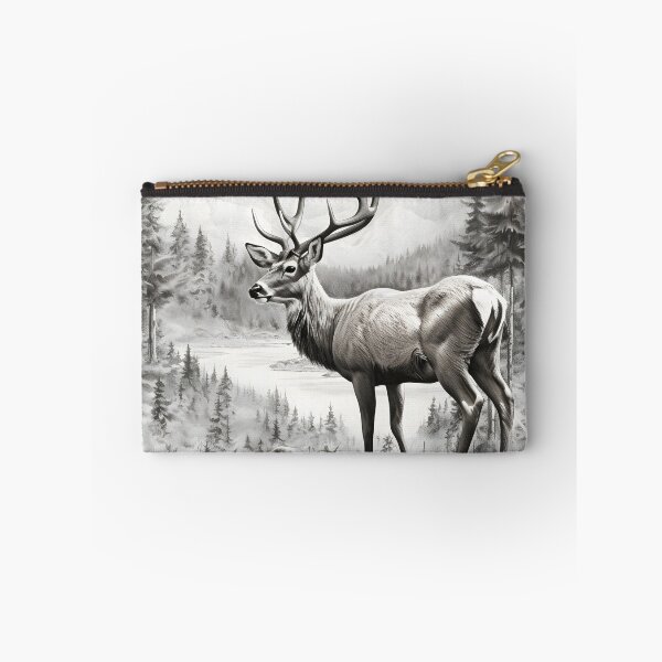 Item preview, Black and white deer pencil drawing designed and sold by Pencil-Art.