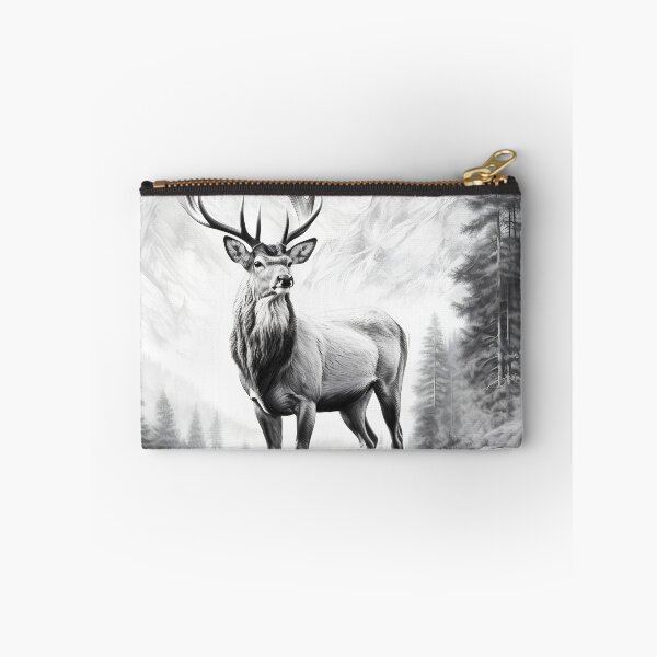 Item preview, Black and white deer pencil drawing designed and sold by Pencil-Art.