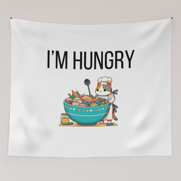 Item preview, I'm Hungry Funny Gifts for Foodie designed and sold by Klaudia Kruk.