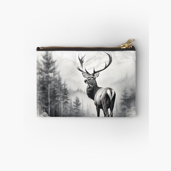 Item preview, Black and white deer pencil drawing designed and sold by Pencil-Art.