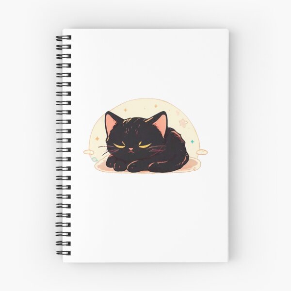 Item preview, Black cat napping  designed and sold by KorArtStudio.