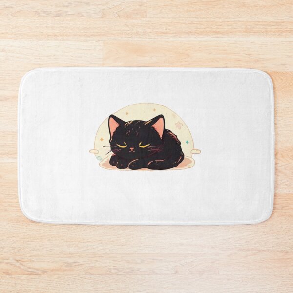 Item preview, Black cat napping  designed and sold by KorArtStudio.