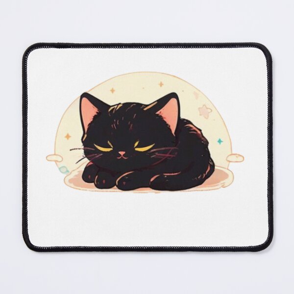 Item preview, Black cat napping  designed and sold by KorArtStudio.