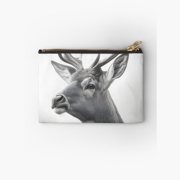 Item preview, Black and white deer pencil drawing designed and sold by Pencil-Art.