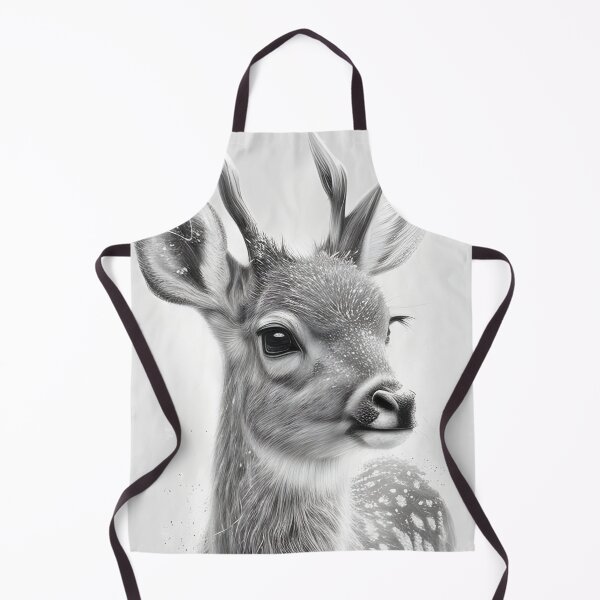 Item preview, Black and white deer pencil drawing designed and sold by Pencil-Art.