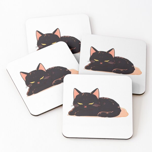 Item preview, Cute Black cat napping  designed and sold by KorArtStudio.