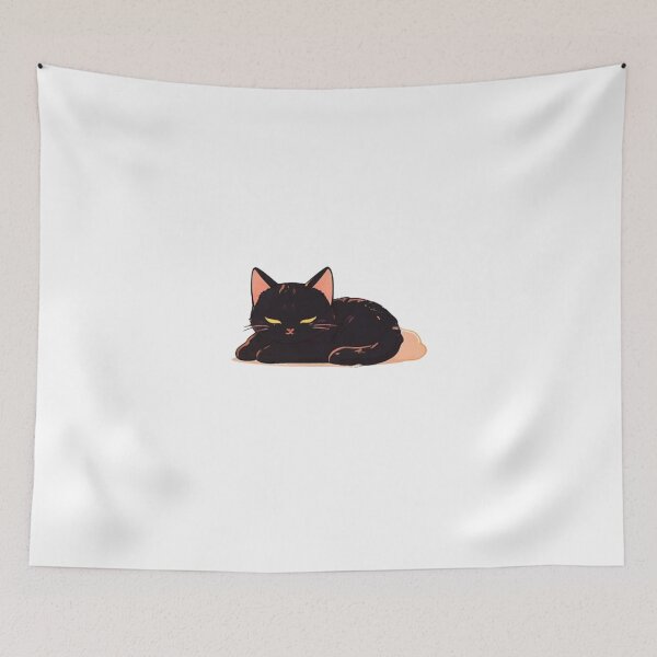 Item preview, Cute Black cat napping  designed and sold by KorArtStudio.
