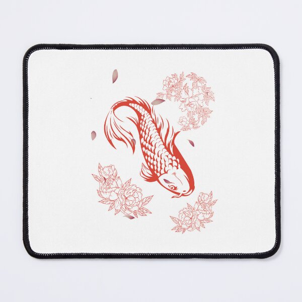 Item preview, Crimson Carp & Peony Whispers designed and sold by Wabi-SabiStudio.
