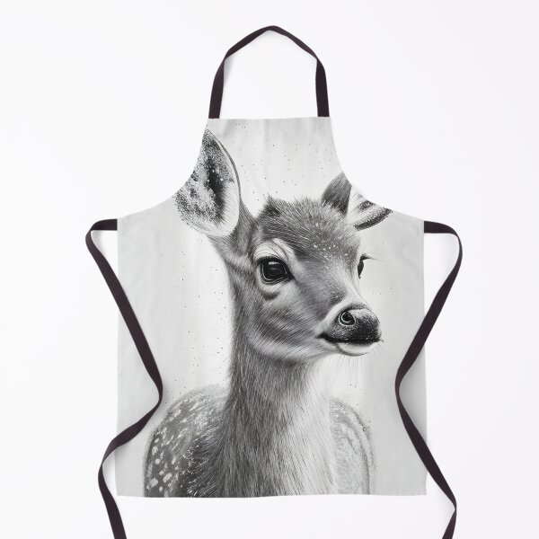 Item preview, Black and white deer pencil drawing designed and sold by Pencil-Art.