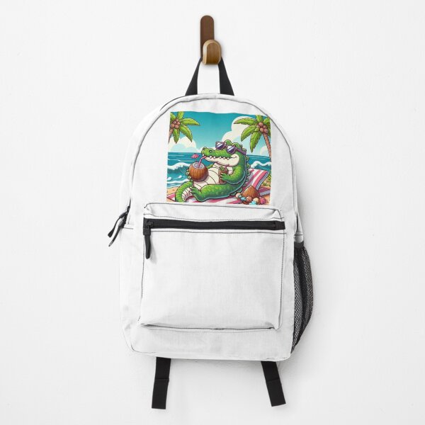 Item preview, Crocodile chill in a beach designed and sold by Picsgalleryai.