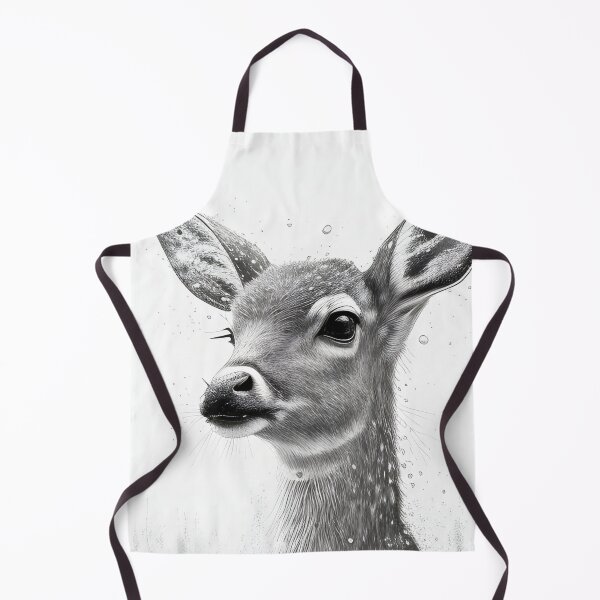 Item preview, Black and white deer pencil drawing designed and sold by Pencil-Art.