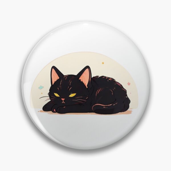 Item preview, Cool Black cat napping  designed and sold by KorArtStudio.