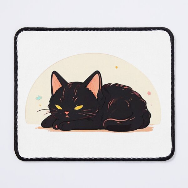 Item preview, Cool Black cat napping designed and sold by KorArtStudio.