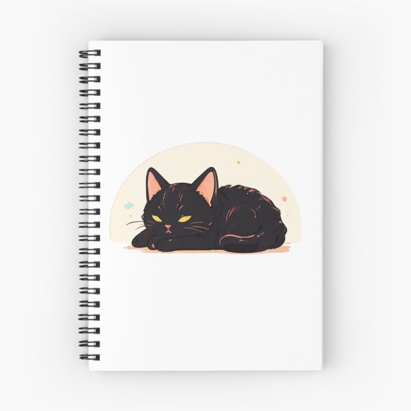 Item preview, Cool Black cat napping  designed and sold by KorArtStudio.