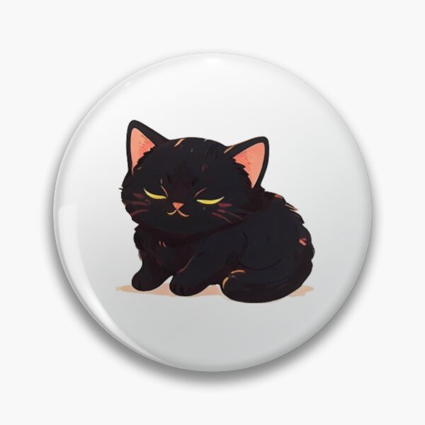 Item preview, Happy Black cat napping  designed and sold by KorArtStudio.