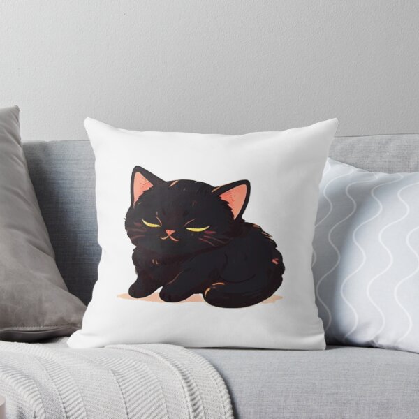 Item preview, Happy Black cat napping  designed and sold by KorArtStudio.