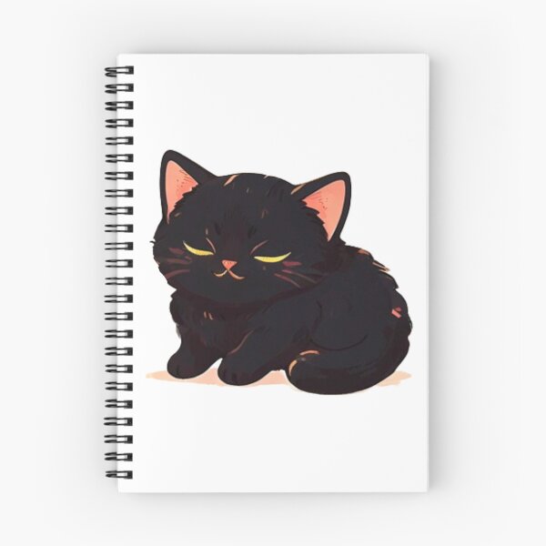 Item preview, Happy Black cat napping  designed and sold by KorArtStudio.