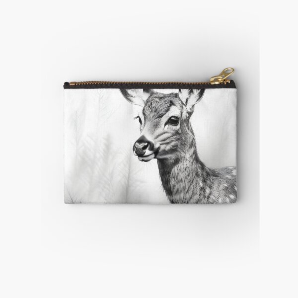 Item preview, Black and white deer pencil drawing designed and sold by Pencil-Art.