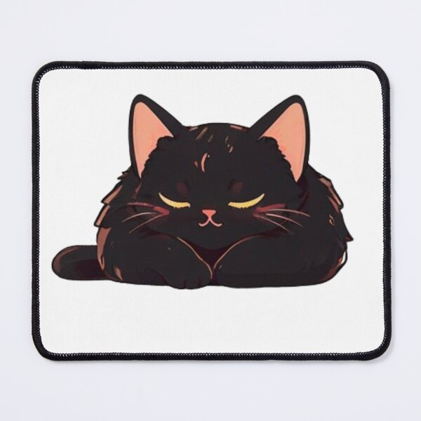 Item preview, Sleepy Black cat napping designed and sold by KorArtStudio.